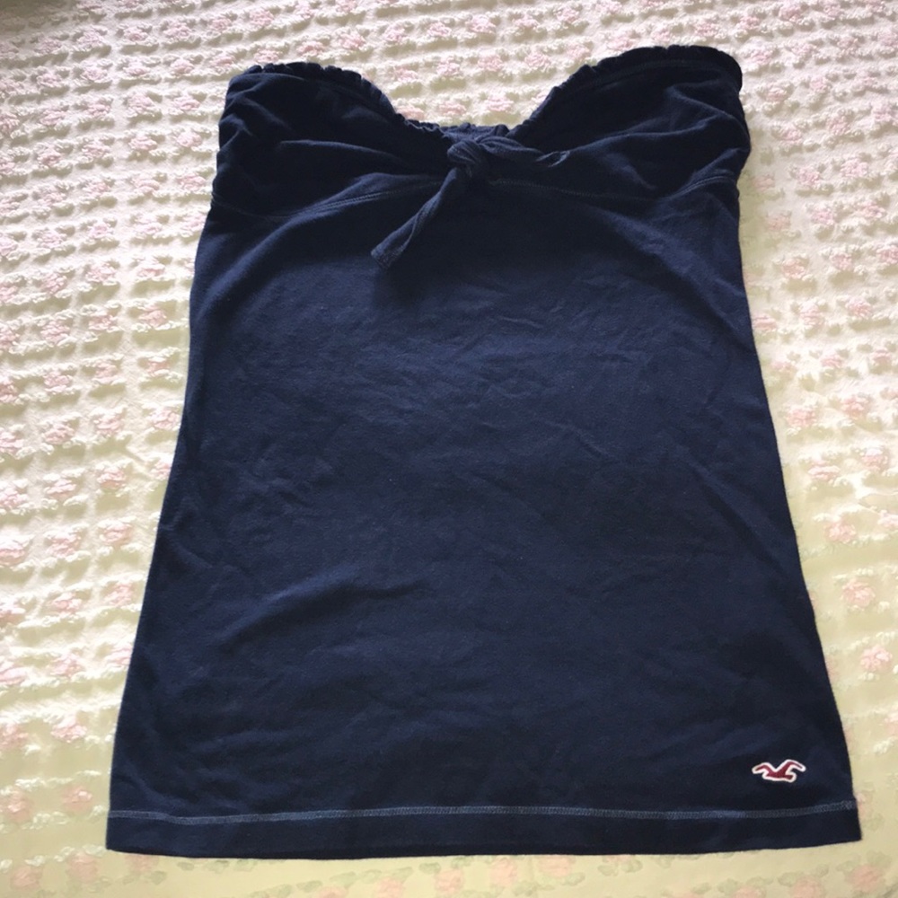 Hollister Navy Blue Tube Top